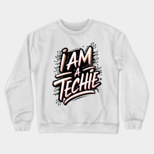 Techie Vibes: Typography T-shirt Crewneck Sweatshirt